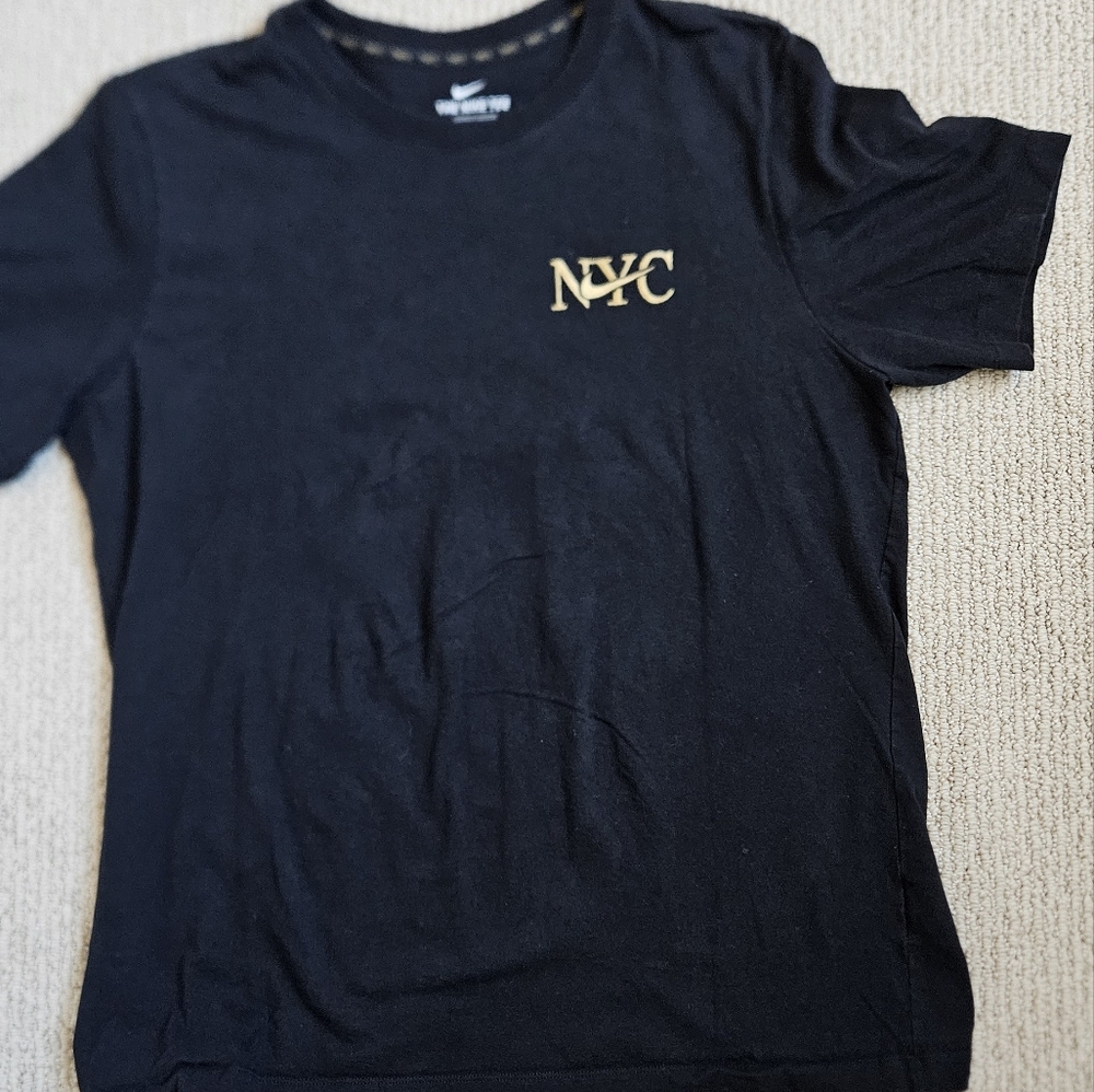 Nike Black Shirt with Gold NYC Logo